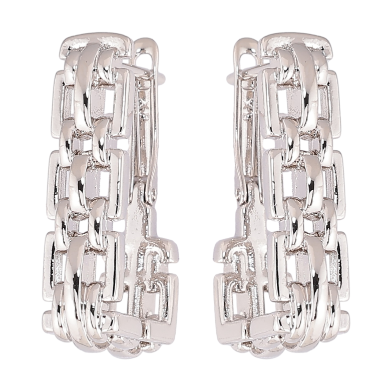 Серьги Xuping Родий английский замок Декоративный узор фото №11