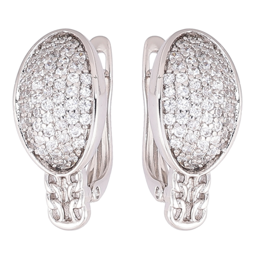 Сережки Xuping Родій англійський замок «Інкрустація цирконієм» фото №1