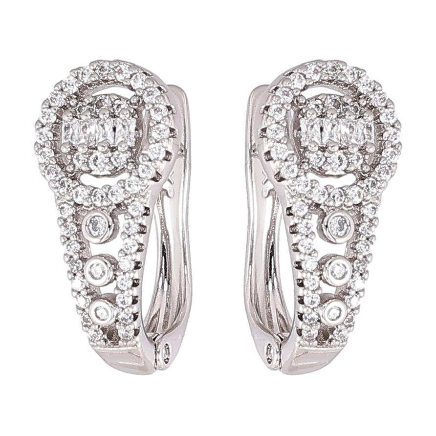 Сережки Xuping Родій англійський замок «Інкрустація цирконієм» фото №1