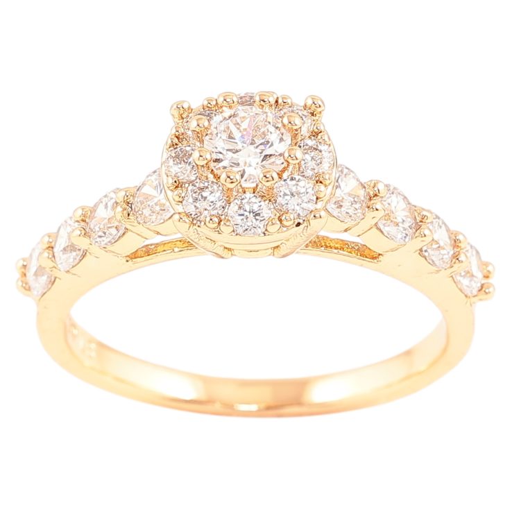 Кольцо Xuping Позолота 18K Инкрустация цирконием фото №18