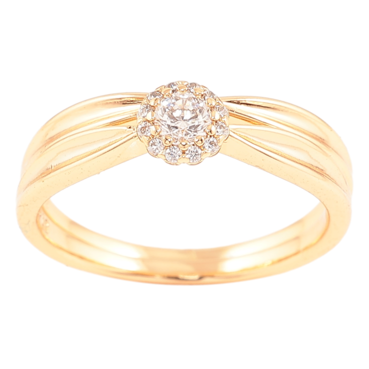 Кольцо Xuping Позолота 18K Двойное Узор с цирконием фото №16