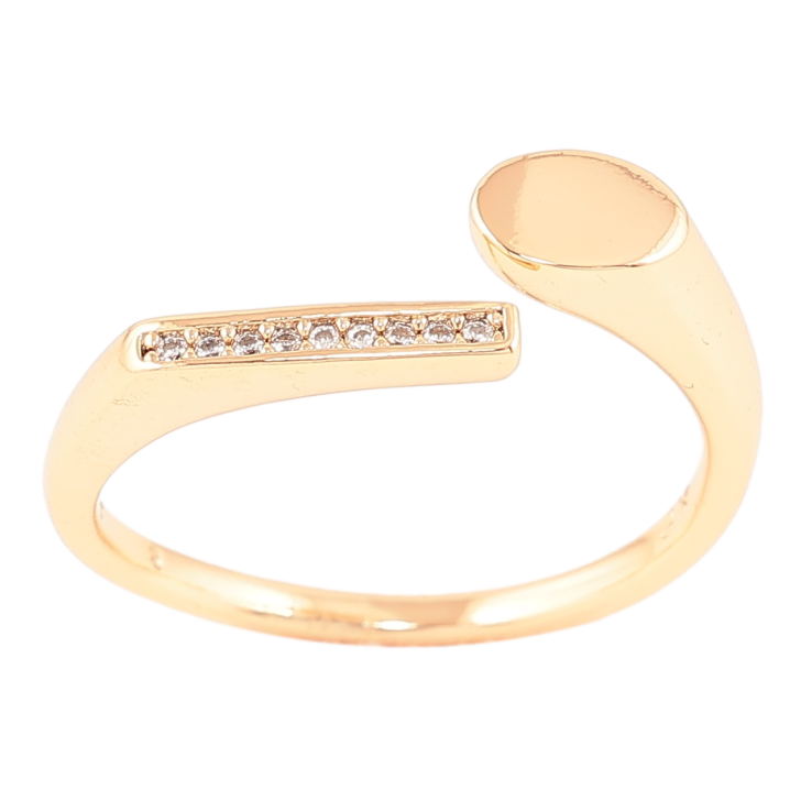 Кольцо Xuping Позолота 18K Узор с дорожкой циркония фото №19