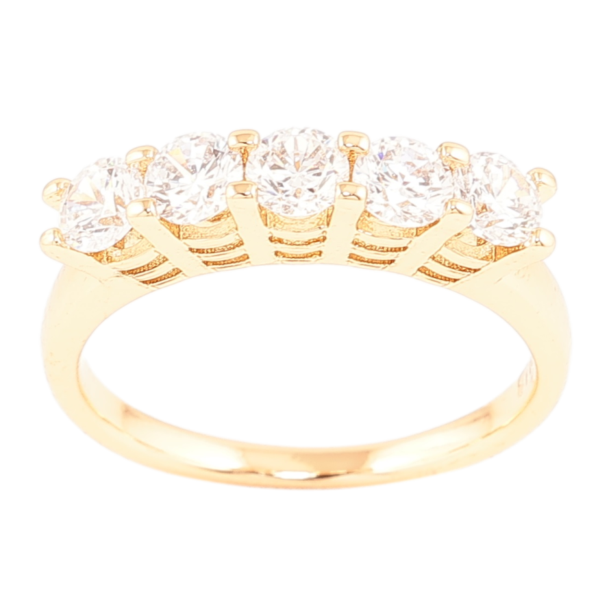 Кольцо Xuping Позолота 18K Дорожка фианитов фото №1