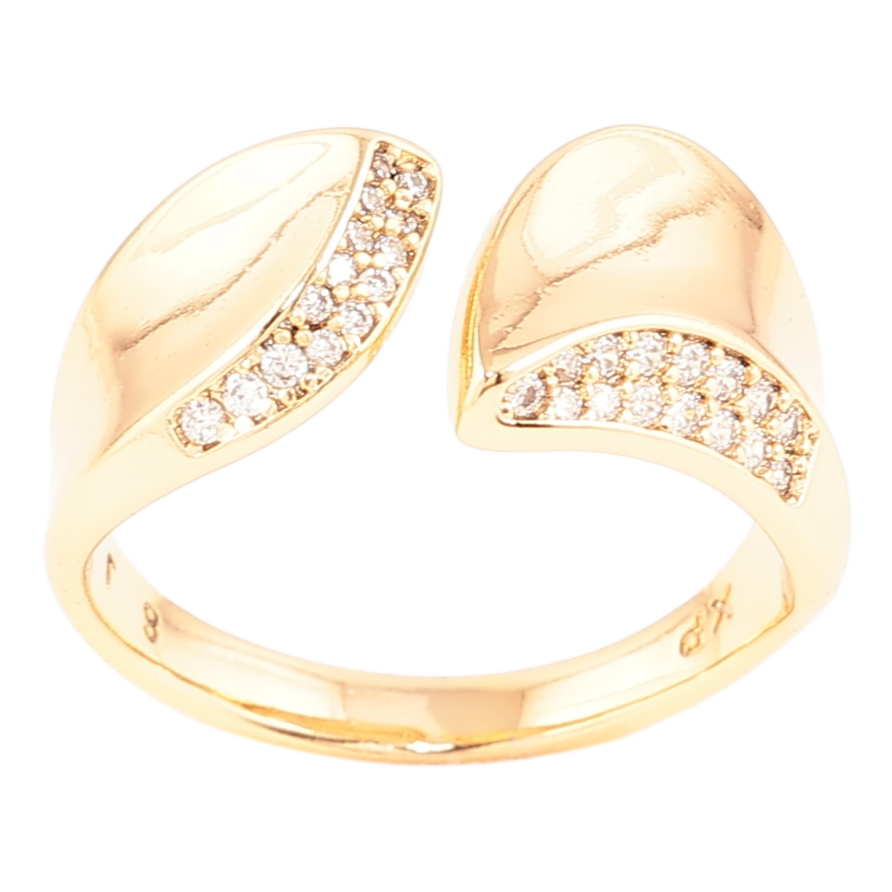 Кольцо Xuping Позолота 18K Декоративный узор с цирконием фото №1