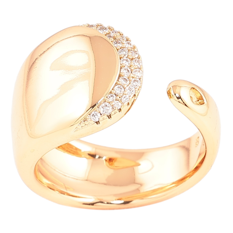 Кольцо Xuping Позолота 18K Узор с цирконием фото №1