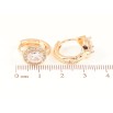 Серьги Xuping M&L Цвет 18K колечки Фианиты в обрамлении циркония фото №2