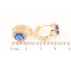 Серьги Xuping M&L Цвет 18K колечки Синие фианиты в обрамлении циркония фото №2