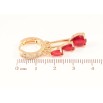 Серьги Xuping M&L Цвет 18K подвески на колечках Изящные подвески с красными фианитами фото №2