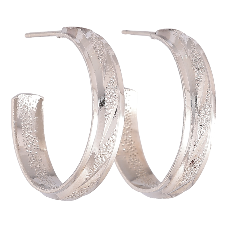 Сережки Xuping Родій пусети «Дуги з візерунком шагренью» фото №18