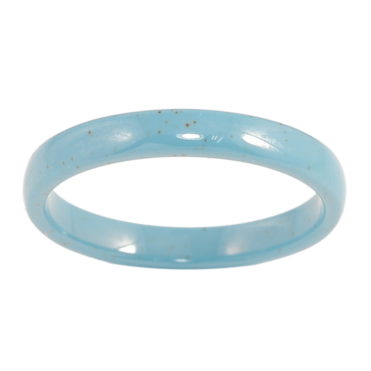 Каблучка Xuping Кераміка Блакитна кераміка з чорними вкрапленнями, шир. 2.7 мм» фото №16