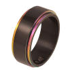 Кольцо Xuping TTM Stainless Steel Цвет Black+Хамелеон Верхняя часть вращается, шир. 8мм фото №2
