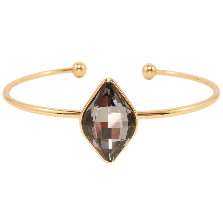 Браслет Xuping цвет 18K с кристаллами Swarovski Ромбовидный кристалл Graphite ø 7 см фото №15