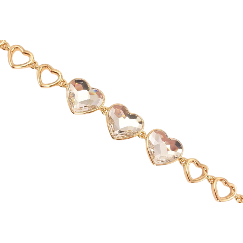 Браслет Xuping цвет 18K с кристаллами Swarovski Кристаллы Clear доп. замок на два размера 16.5,19см фото №3