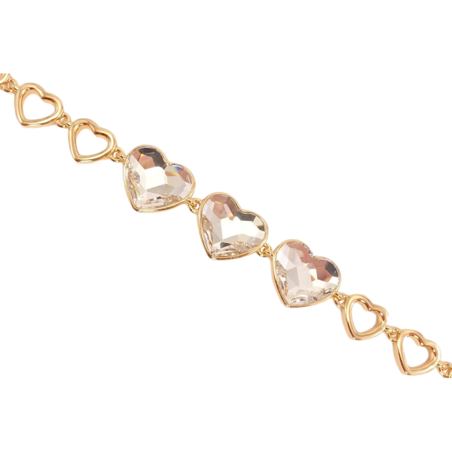 Браслет Xuping цвет 18K с кристаллами Swarovski Кристаллы Clear доп. замок на два размера 16.5,19см фото №1