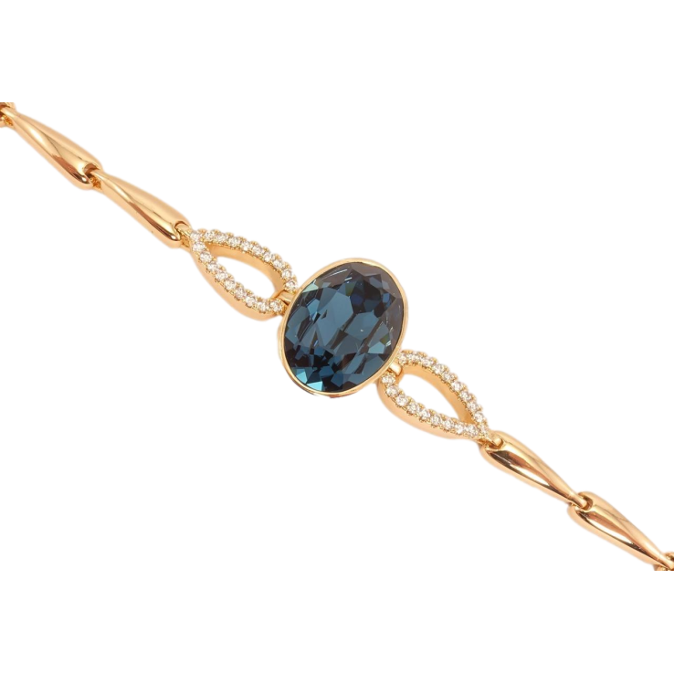 Браслет Xuping колір 18K із кристалами Swarovski Кристал Montana дод. замок на два розміри 16.5,19см фото №17