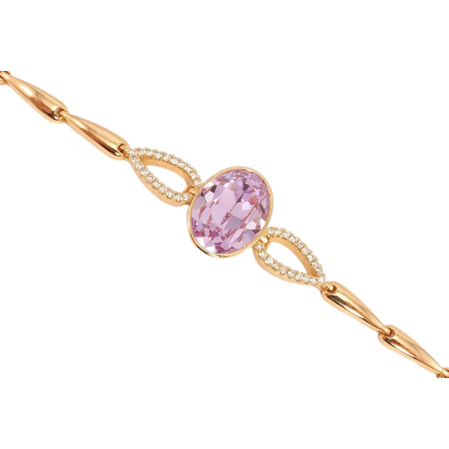 Браслет Xuping цвет 18K с кристаллами Swarovski Кристалл Violet доп. замок на два размера 16.5,19см фото №1