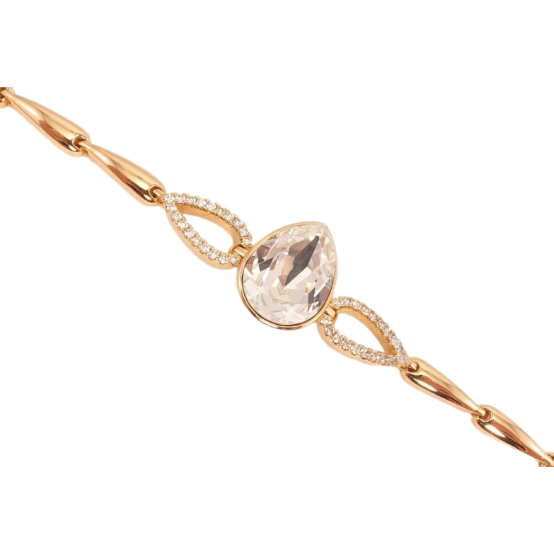 Браслет Xuping колір 18K із кристалами Swarovski Кристал Clear дод. замок на два розміри 16.5,19см фото №1