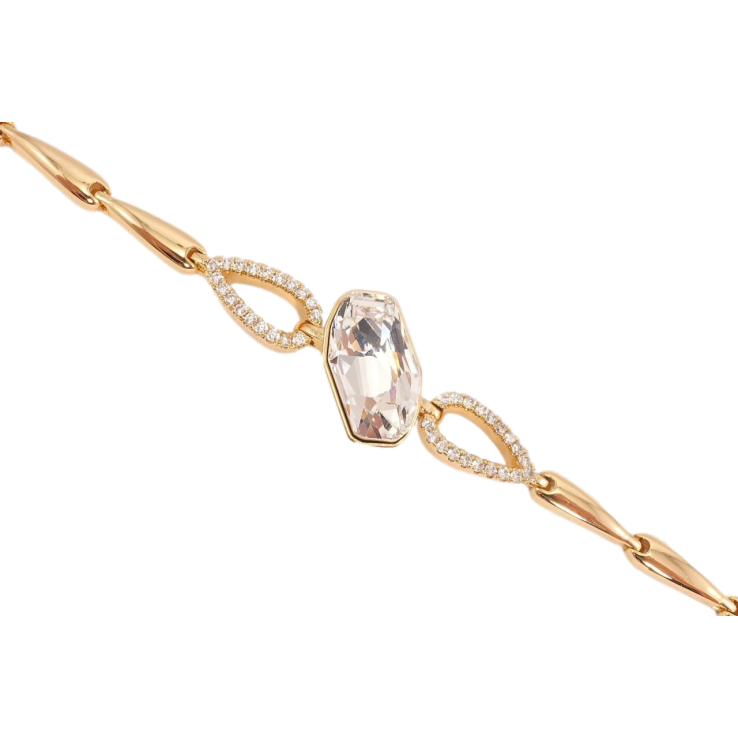 Браслет Xuping цвет 18K с кристаллами Swarovski Кристалл Clear доп. замок на два размера 16.5,19см фото №9