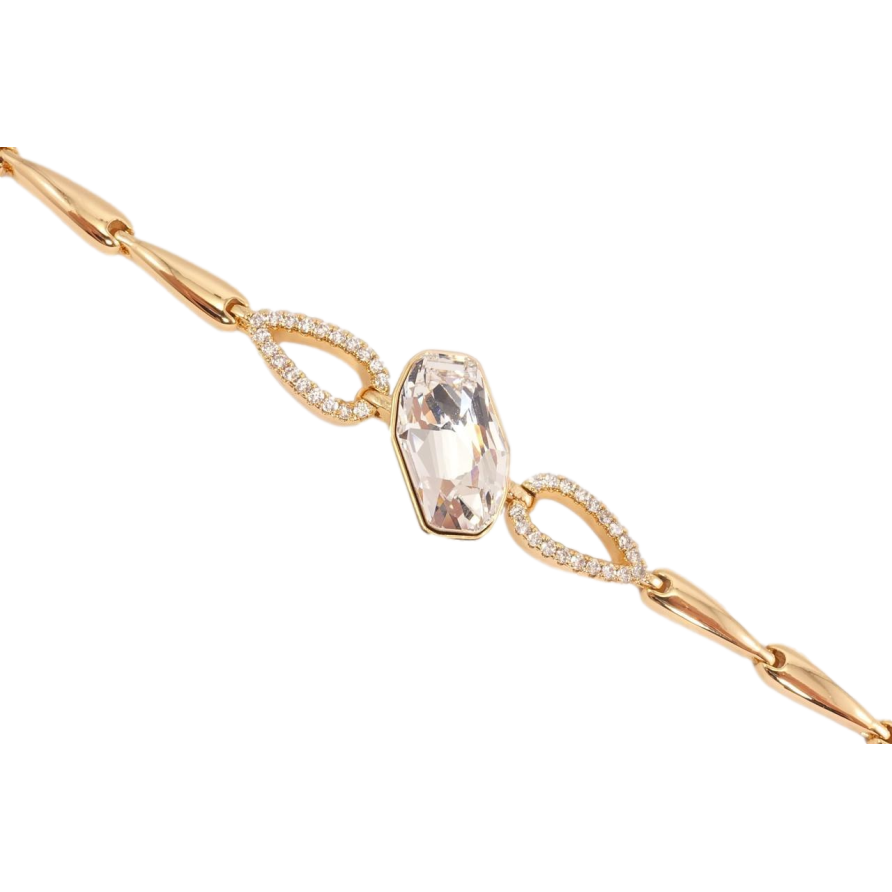 Браслет Xuping цвет 18K с кристаллами Swarovski Кристалл Clear доп. замок на два размера 16.5,19см фото №1