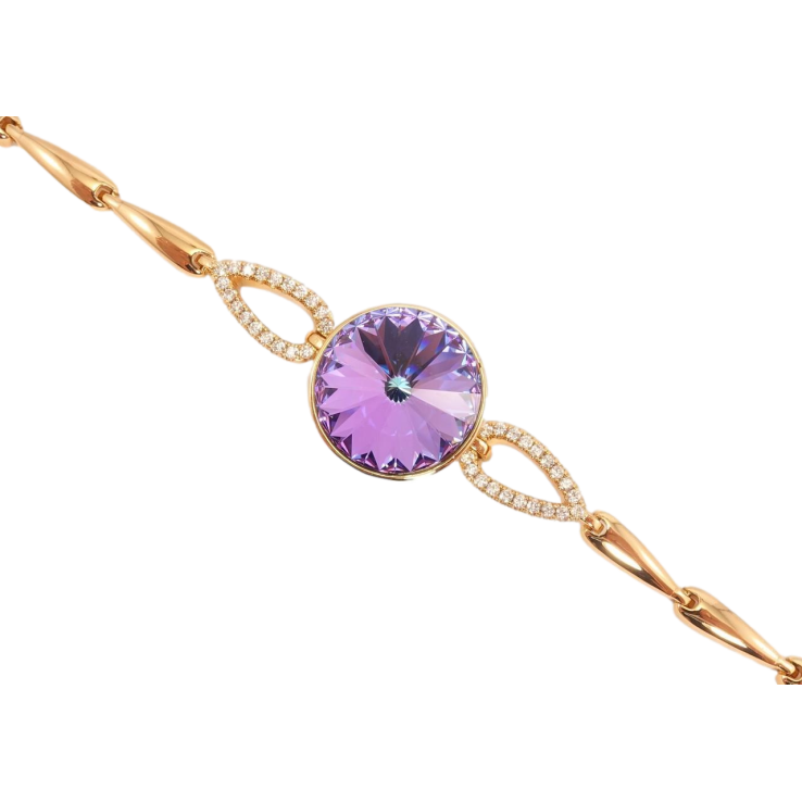 Браслет Xuping цвет 18K с кристаллами Swarovski Кристалл Paradise Shine доп. замок на два размера фото №15