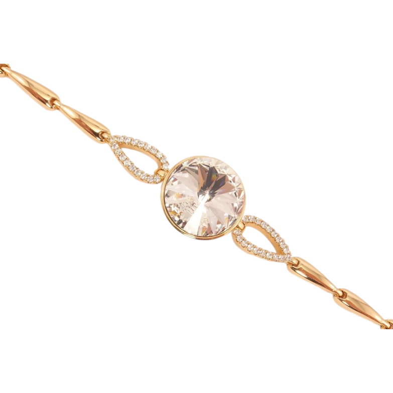 Браслет Xuping колір 18K із кристалами Swarovski Кристал Clear дод. замок ланка на два розміри 17,19.5см фото №1