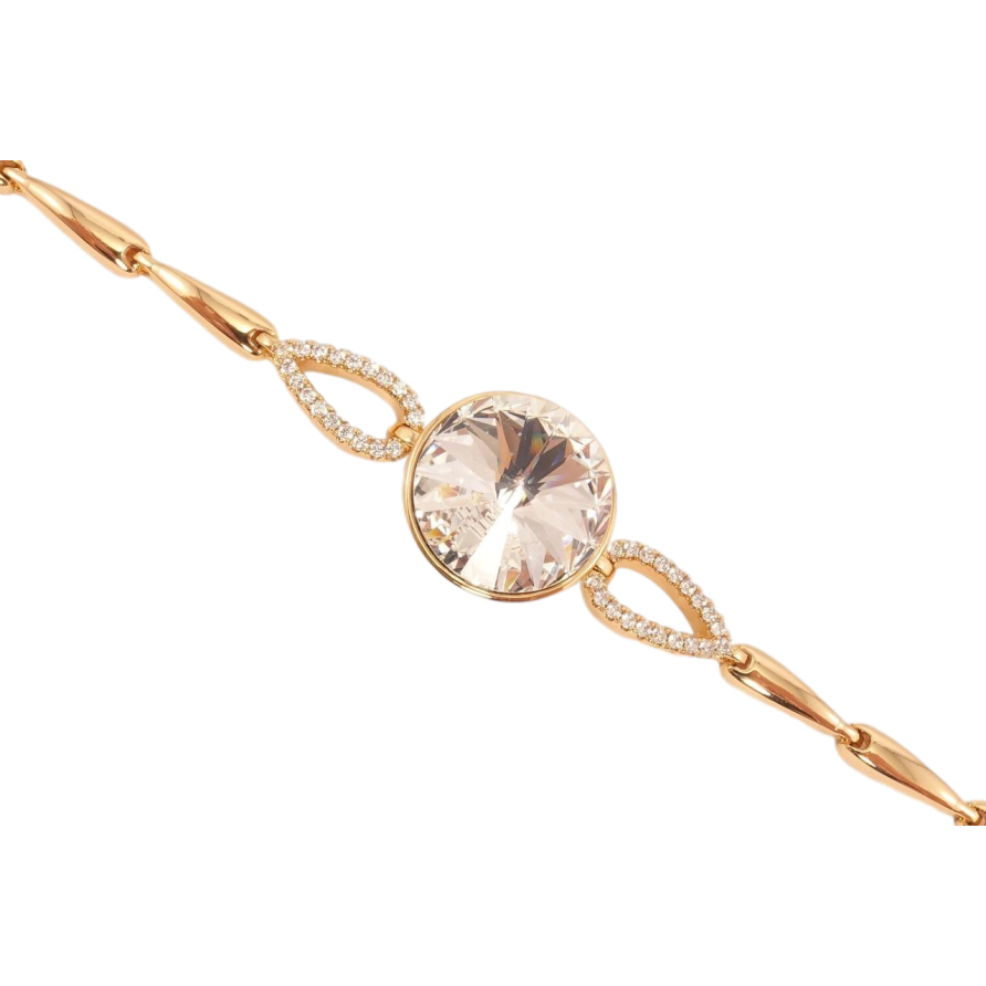 Браслет Xuping колір 18K із кристалами Swarovski Кристал Clear дод. замок ланка на два розміри 17,19.5см фото №1