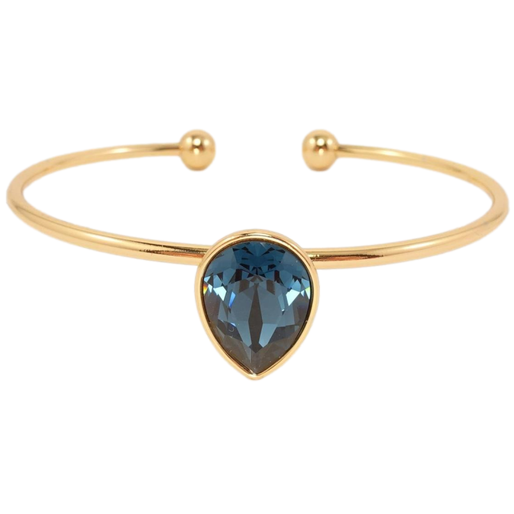 Браслет Xuping цвет 18K с кристаллами Swarovski Кристалл капелька Montana ø 6,5 см фото №20