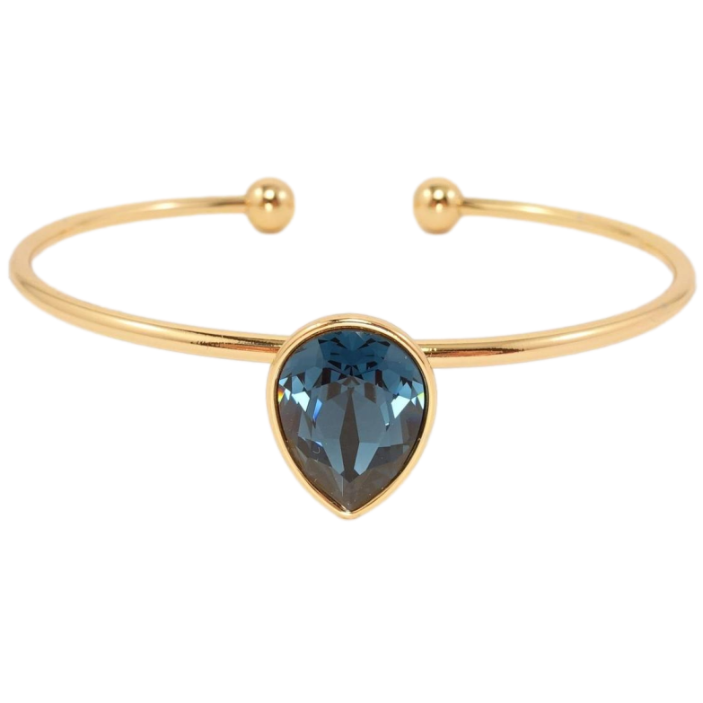 Браслет Xuping цвет 18K с кристаллами Swarovski Кристалл капелька Montana ø 6,5 см фото №1