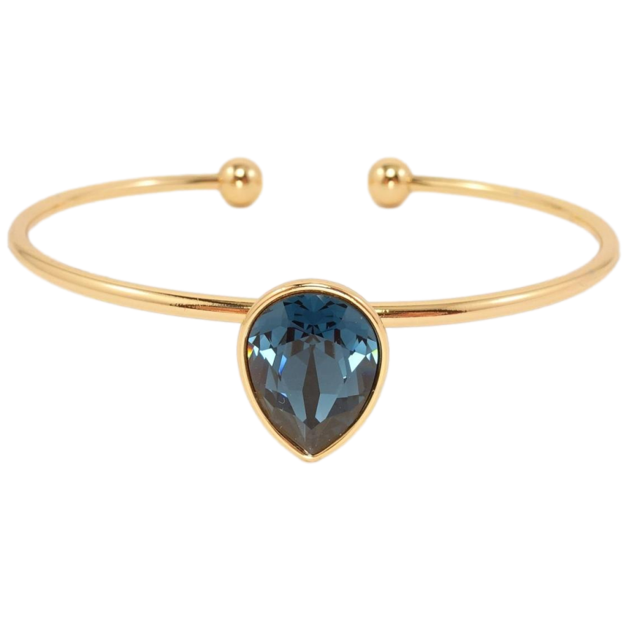 Браслет Xuping цвет 18K с кристаллами Swarovski Кристалл капелька Montana ø 6,5 см фото №1