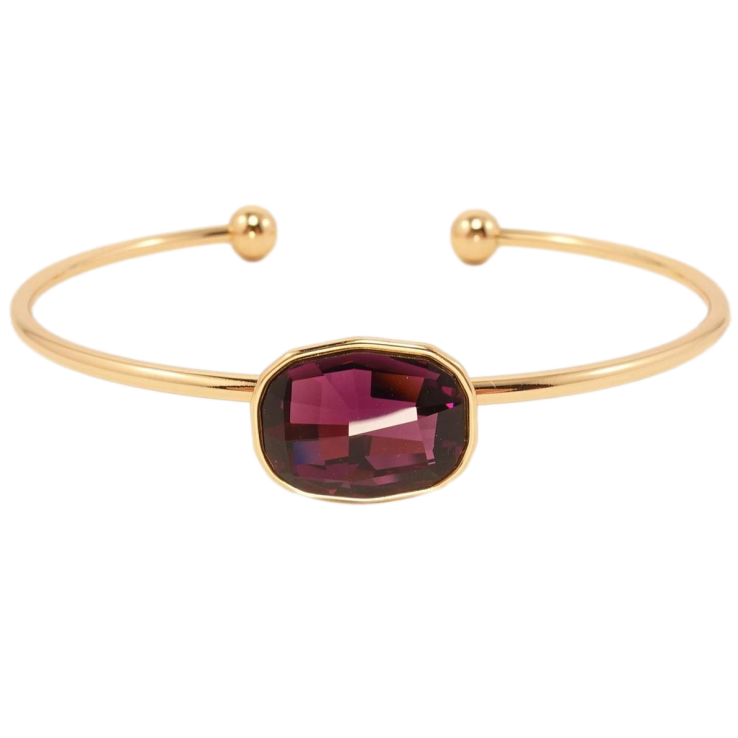 Браслет Xuping цвет 18K с кристаллами Swarovski Кристалл Cushion Burgundy ø 6,5 см фото №24