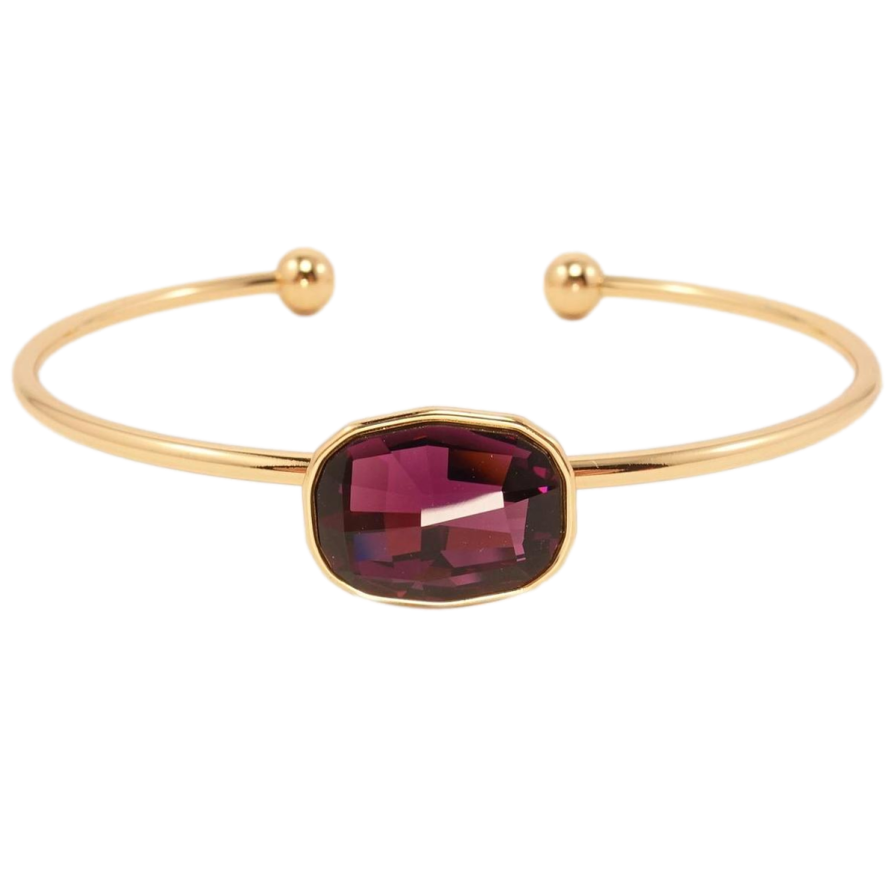 Браслет Xuping цвет 18K с кристаллами Swarovski Кристалл Cushion Burgundy ø 6,5 см фото №1