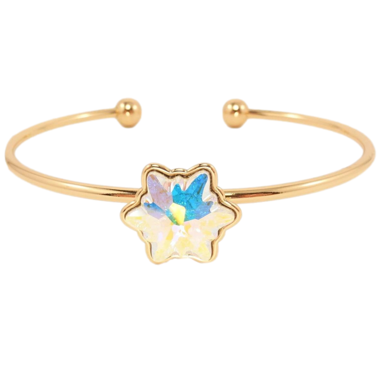 Браслет Xuping цвет 18K с кристаллами Swarovski Кристалл Эдельвейс AB ø 6,5 см фото №2