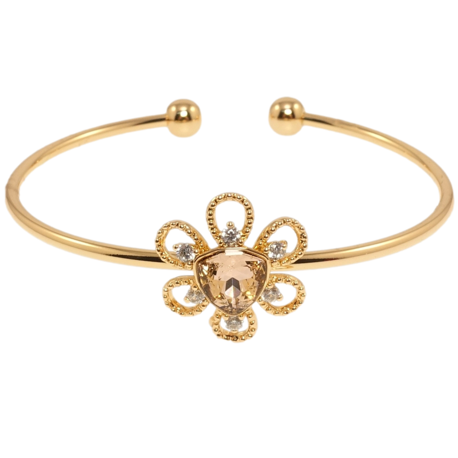 Браслет Xuping цвет 18K с кр-ми Swarovski Цветочек с кристаллом Silk ø 5,5см фото №1