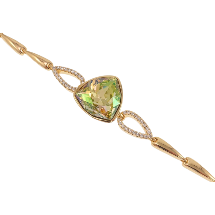 Браслет Xuping колір 18K з кр-ми Swarovski Кристал Luminous Green довжина з дод. замком 17,19см х 5мм фото №10