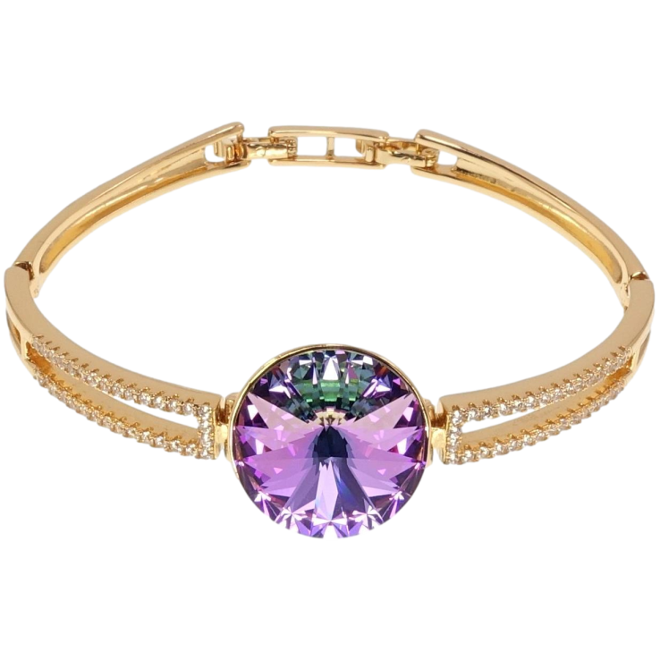 Браслет Xuping цвет 18K с кр-ми Swarovski Кристалл Paradise Shine ø 18мм дл.с доп.замком 17,18.5см фото №5