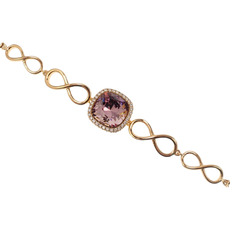 Браслет Xuping колір 18K з кр-ми Swarovski Кристал Amethyst довжина з доп.замком 17,19см фото №11