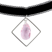 Кулон Xuping колір Родій із кр-ми Swarovski на чокері Кристал Light Rose в ромбі дл. 30-38см х 9мм фото №2 Кулон Xuping колір Родій із кр-ми Swarovski на чокері Кристал Light Rose в ромбі дл. 30-38см х 9мм фото №2