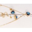 Набір Xuping колір 18K з кр-ми Swarovski Сережки Кулон на ланцюжку Сердечка Capri Blue довжина 40-45см фото №2