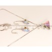 Набір Xuping колір Родій з кр-ми Swarovski Сережки Кулон на ланцюжку Кристал Vitrail Light» дл. 40-45см х 1см фото №2
