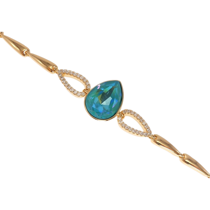 Браслет Xuping цвет 18K с кр-ми Swarovski Кристалл Laguna Delite длина с доп.замком 17,19см х 5-8мм фото №7