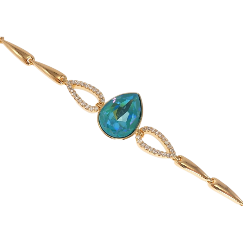 Браслет Xuping цвет 18K с кр-ми Swarovski Кристалл Laguna Delite длина с доп.замком 17,19см х 5-8мм фото №13