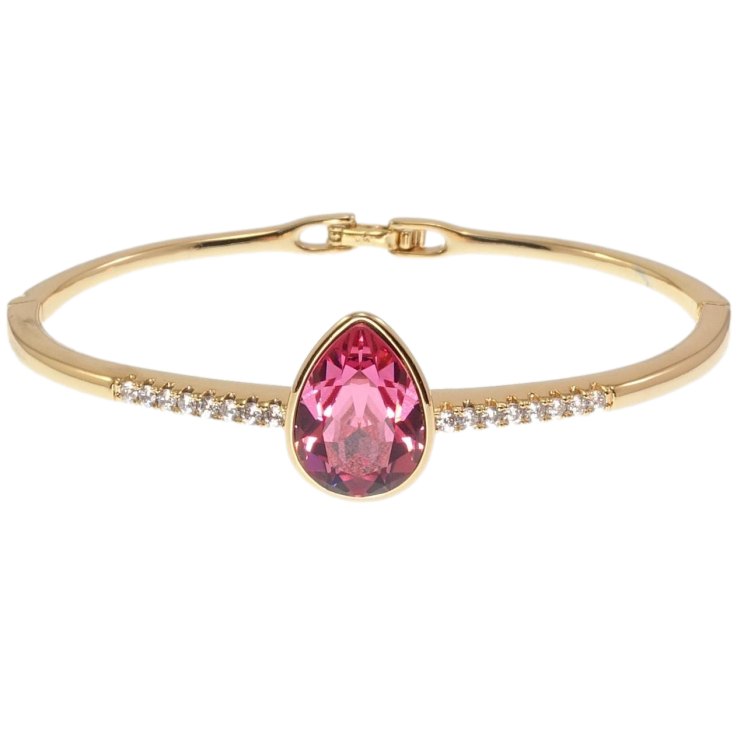 Браслет Xuping цвет 18K с кр-ми Swarovski Кристалл Rose на дорожке ø 6,5см фото №4