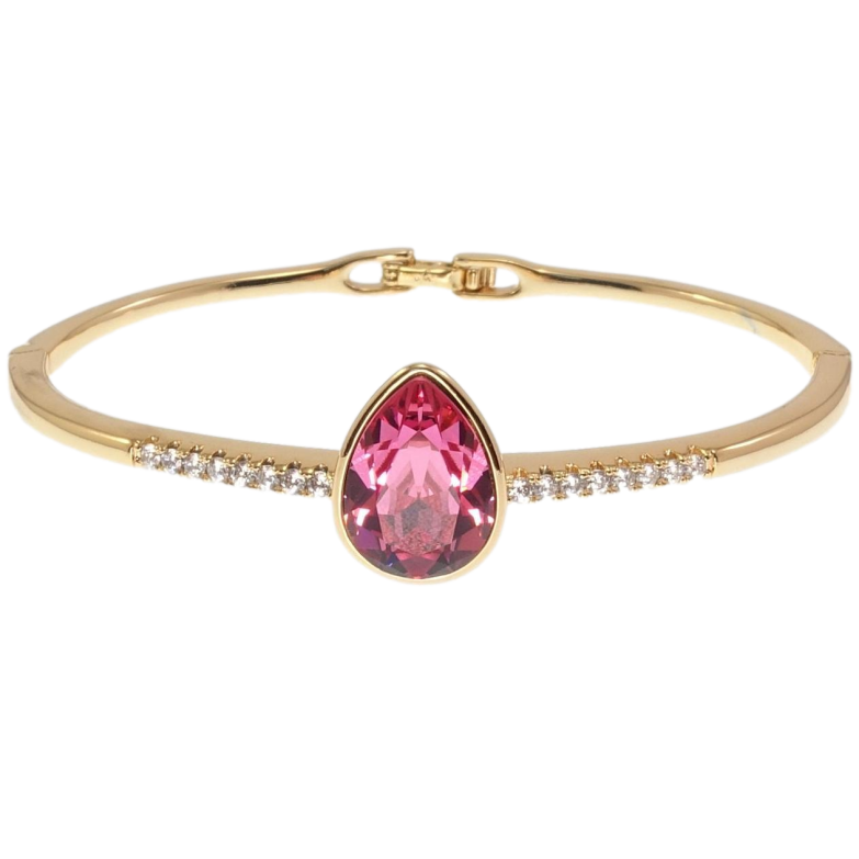 Браслет Xuping цвет 18K с кр-ми Swarovski Кристалл Rose на дорожке ø 6,5см фото №1