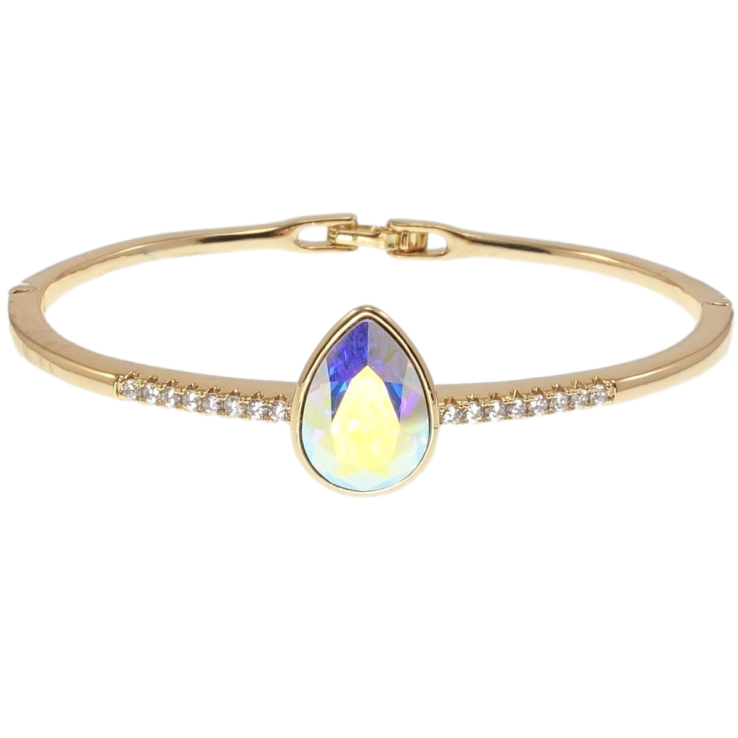 Браслет Xuping цвет 18K с кр-ми Swarovski Кристалл АВ на дорожке ø 6,5см фото №17