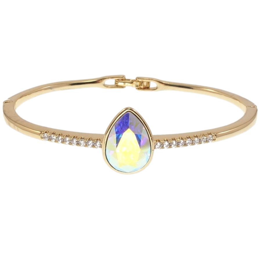 Браслет Xuping колір 18K з кр-ми Swarovski Кристал АВ на доріжці ø 6,5см фото №1