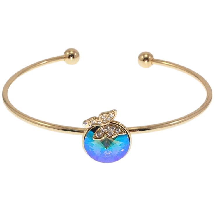 Браслет Xuping цвет 18K с кр-ми Swarovski Кристалл Erinite Shimmer с бабочкой ø 6,5см фото №8