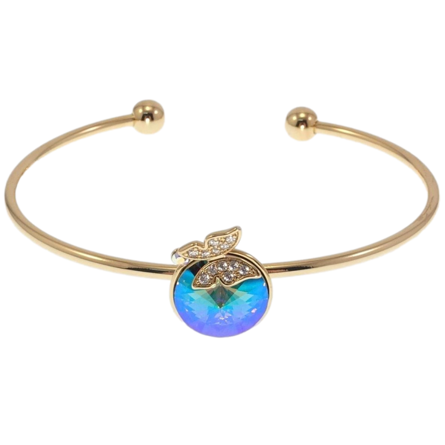 Браслет Xuping цвет 18K с кр-ми Swarovski Кристалл Erinite Shimmer с бабочкой ø 6,5см фото №1