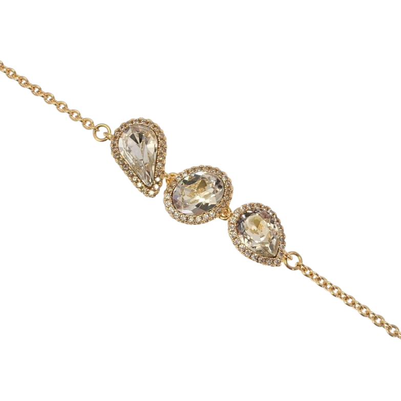 Браслет Xuping колір 18K з кр-ми Swarovski Кристали Moonlight довжина з доп.ланцюжком 16-19см х 2мм фото №23