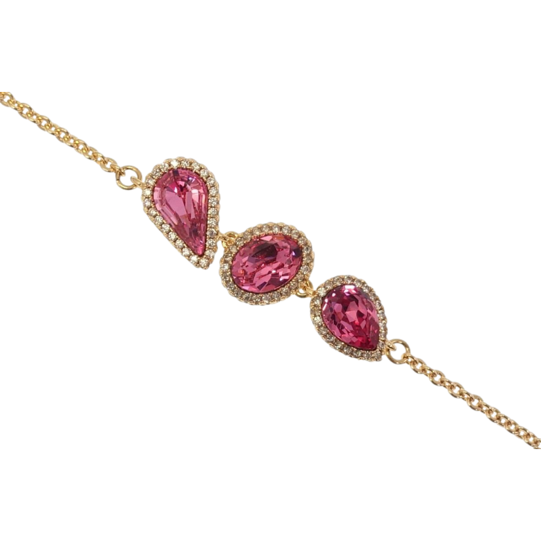 Браслет Xuping цвет 18K с кр-ми Swarovski Кристаллы Rose длина с доп.цепочкой 16-19см х 2мм фото №5
