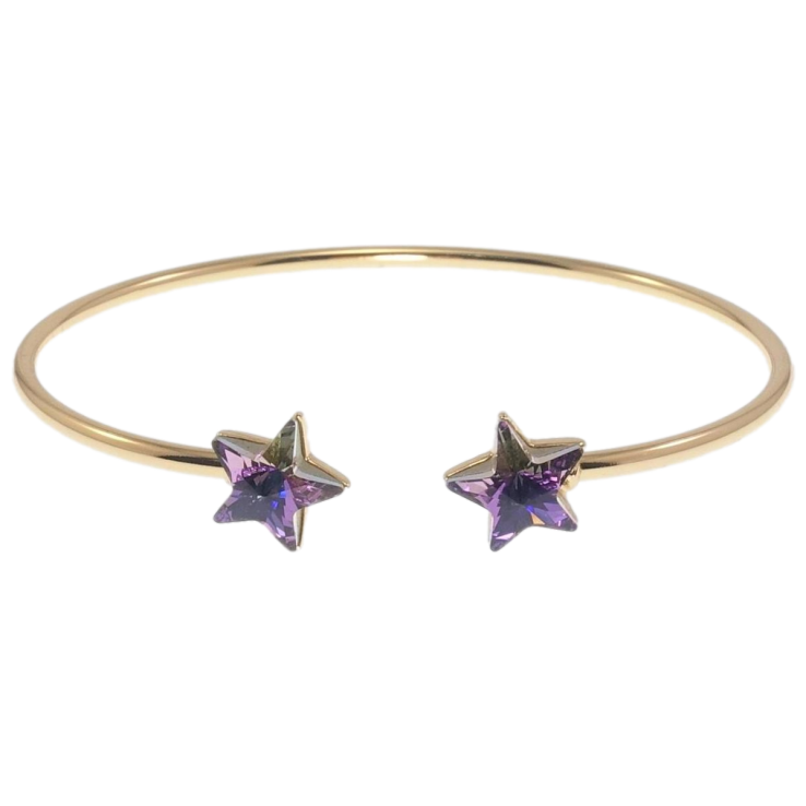 Браслет Xuping цвет 18K с кр-ми Swarovski Кристальные звездочки Heliotrope ø 6см фото №15